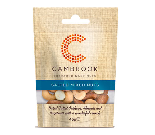Snacks to Transform a Big Night In into a Standout Party - cambrook salted mixed nuts 45g