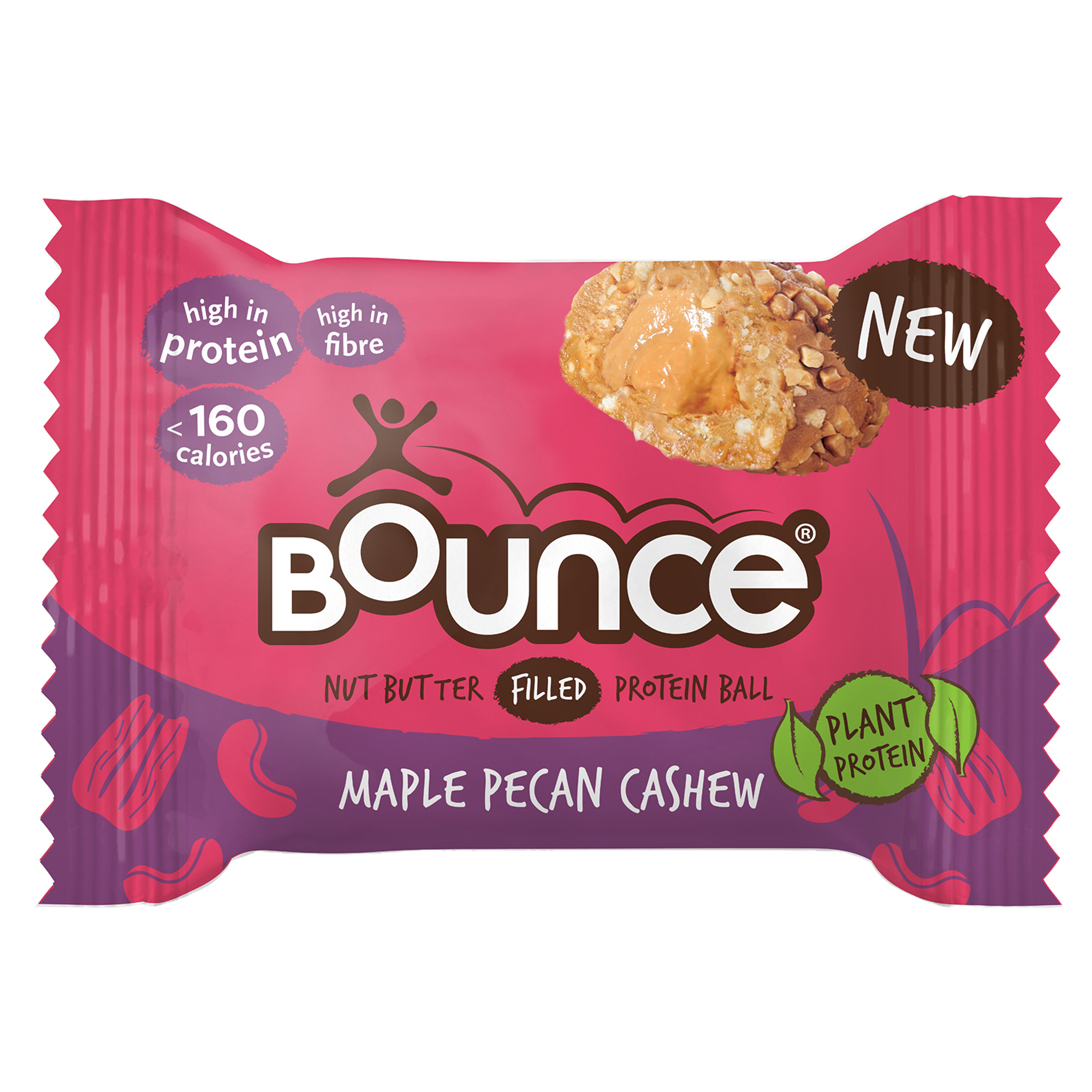 Bounce Plant Protein Ball Maple Pecan Cashew (12x35g) Wholesale Bounce Delivered By Epicurium