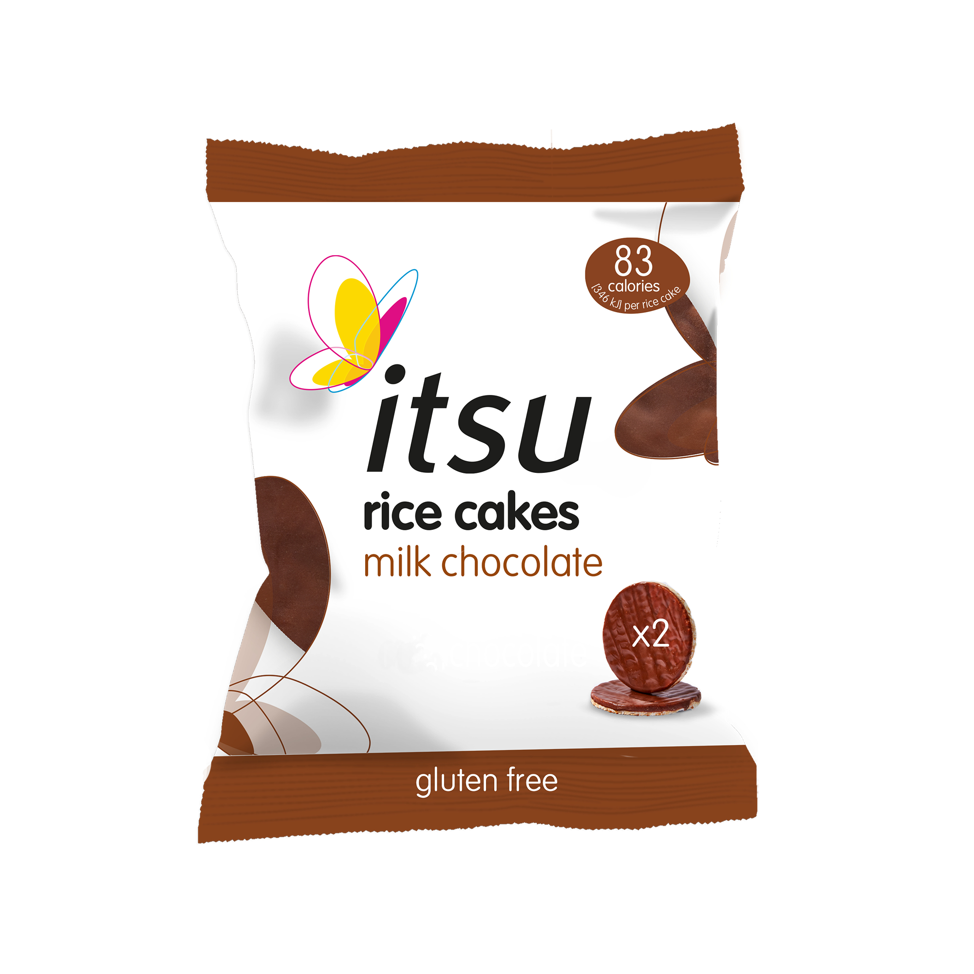 Itsu Rice Cakes Milk Chocolate (12x34g) Wholesale Itsu Grocery