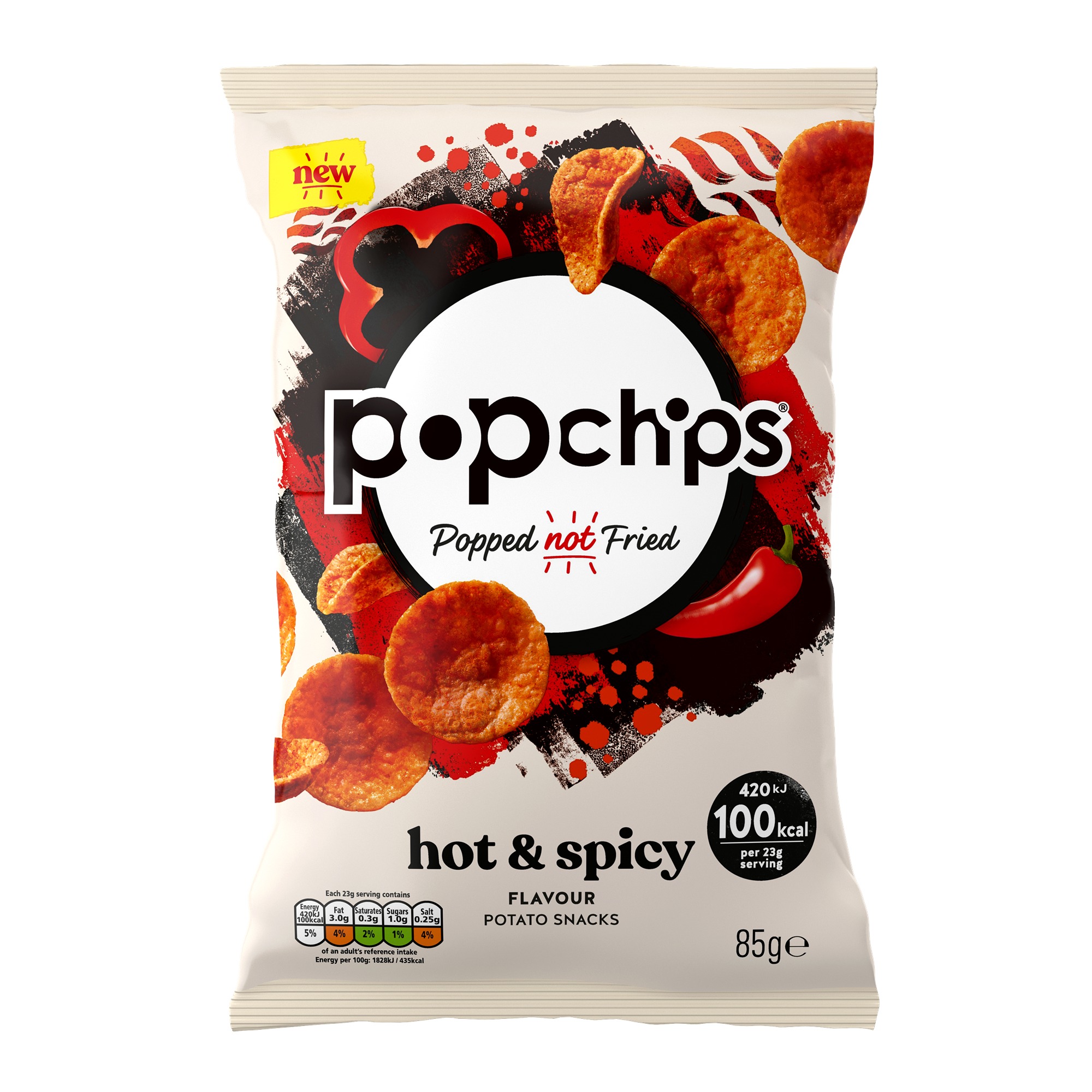 Popchips Popchips Sharing Hot & Spicy (8x85g) Delivered Wholesale