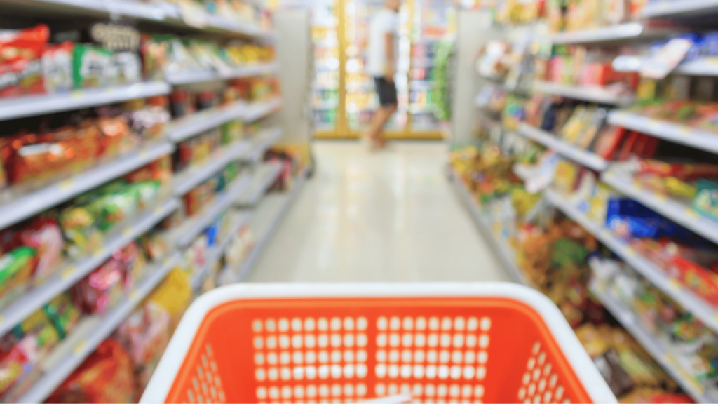 Industry Diversification In Snacking Blog Image 4; Snack aisle in a shop full of a diverse range of snack options