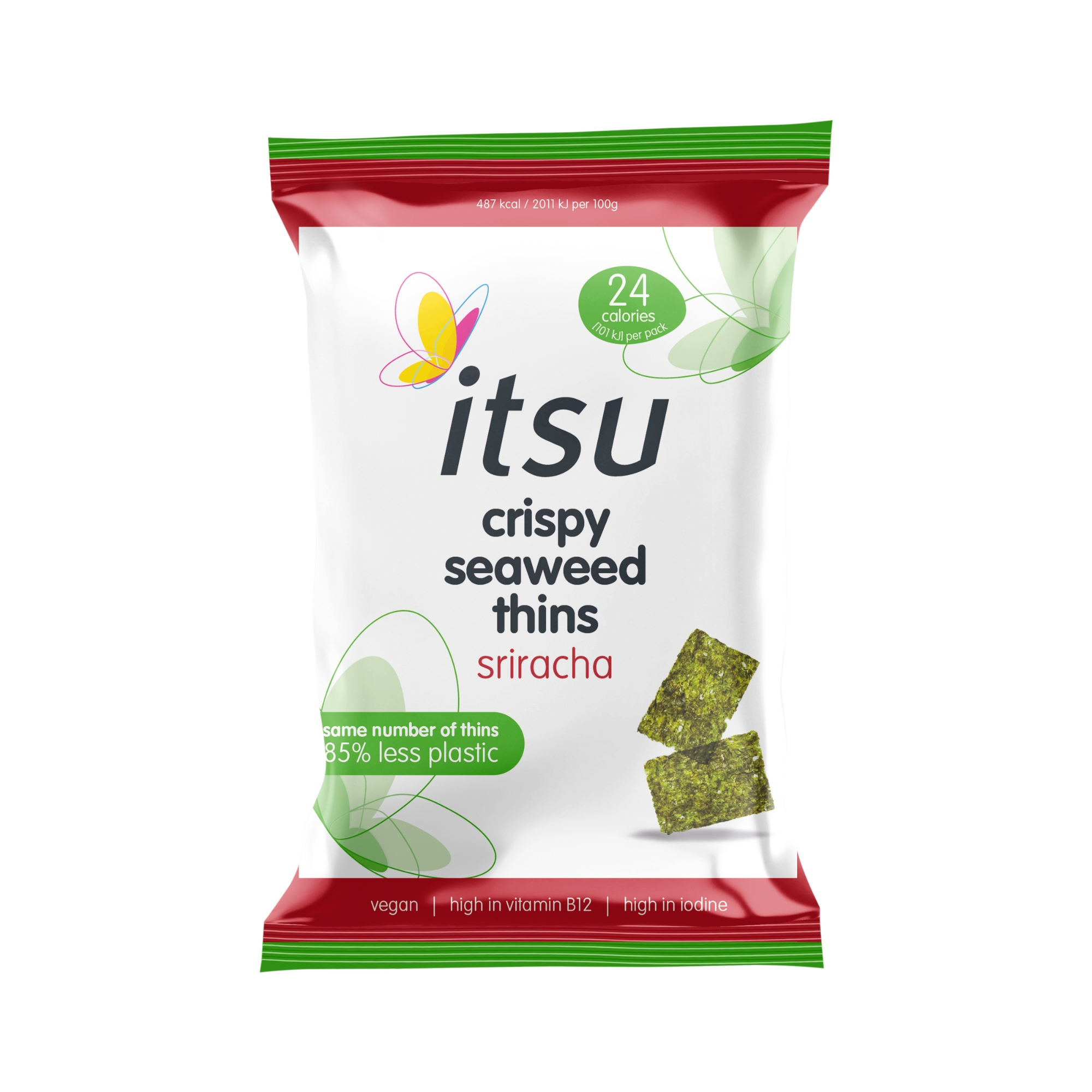 Itsu Crispy Seaweed Thins Sriracha (20x5g) Wholesale Itsu Grocery