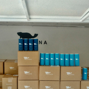 Marna Iced Tea on Boxes in a truck